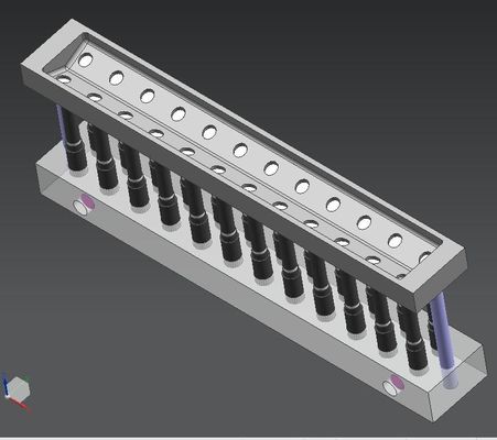 24 τρύπες Custom Lipstick Mold V σχήμα Diy Lipstick Mold κράμα αλουμινίου